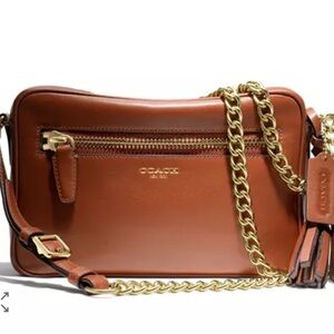 NWOT Vintage Coach Cognac Legacy Flight Bag